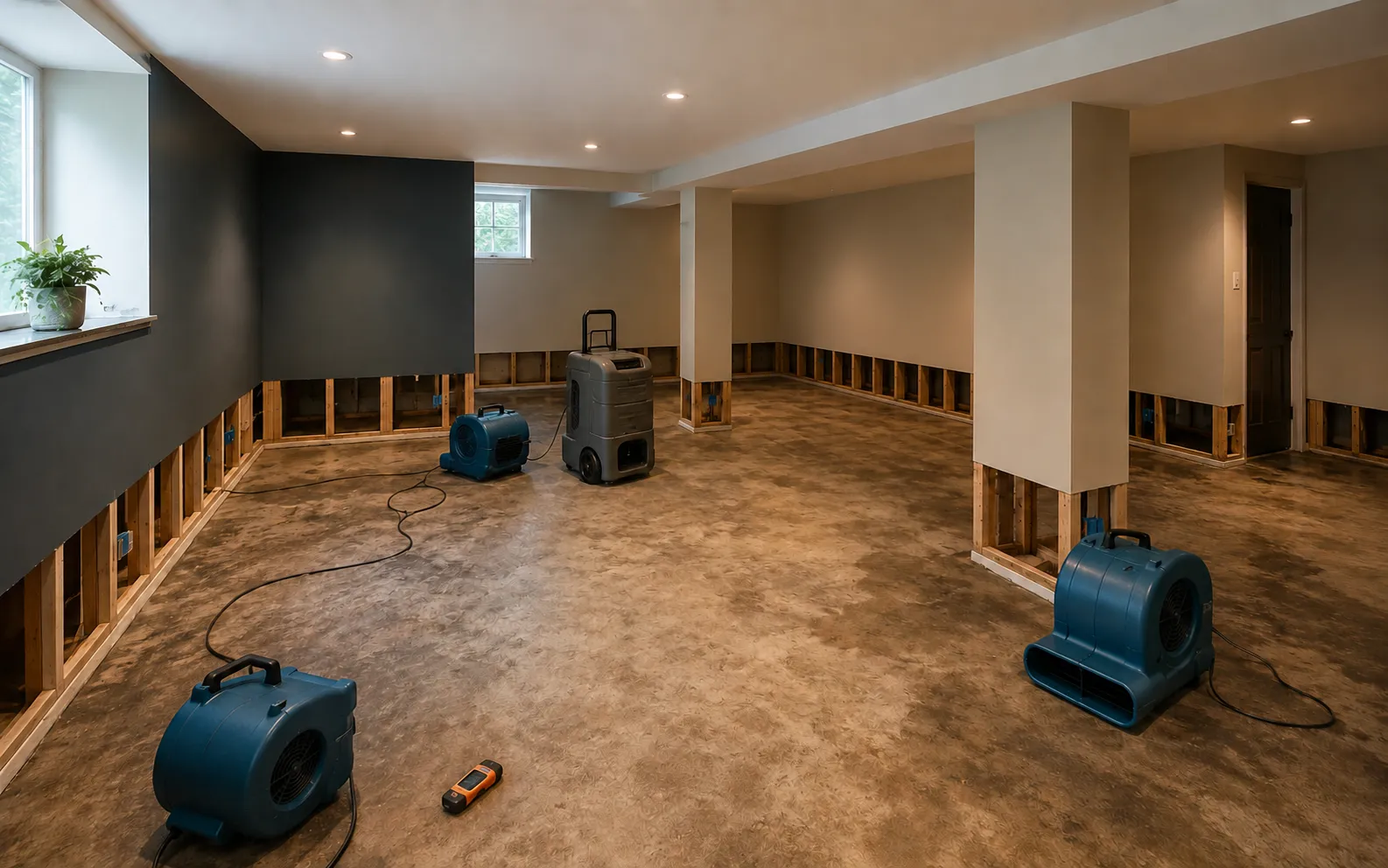 Basement Waterproofing & Flood in Ottawa, photo of a finished project